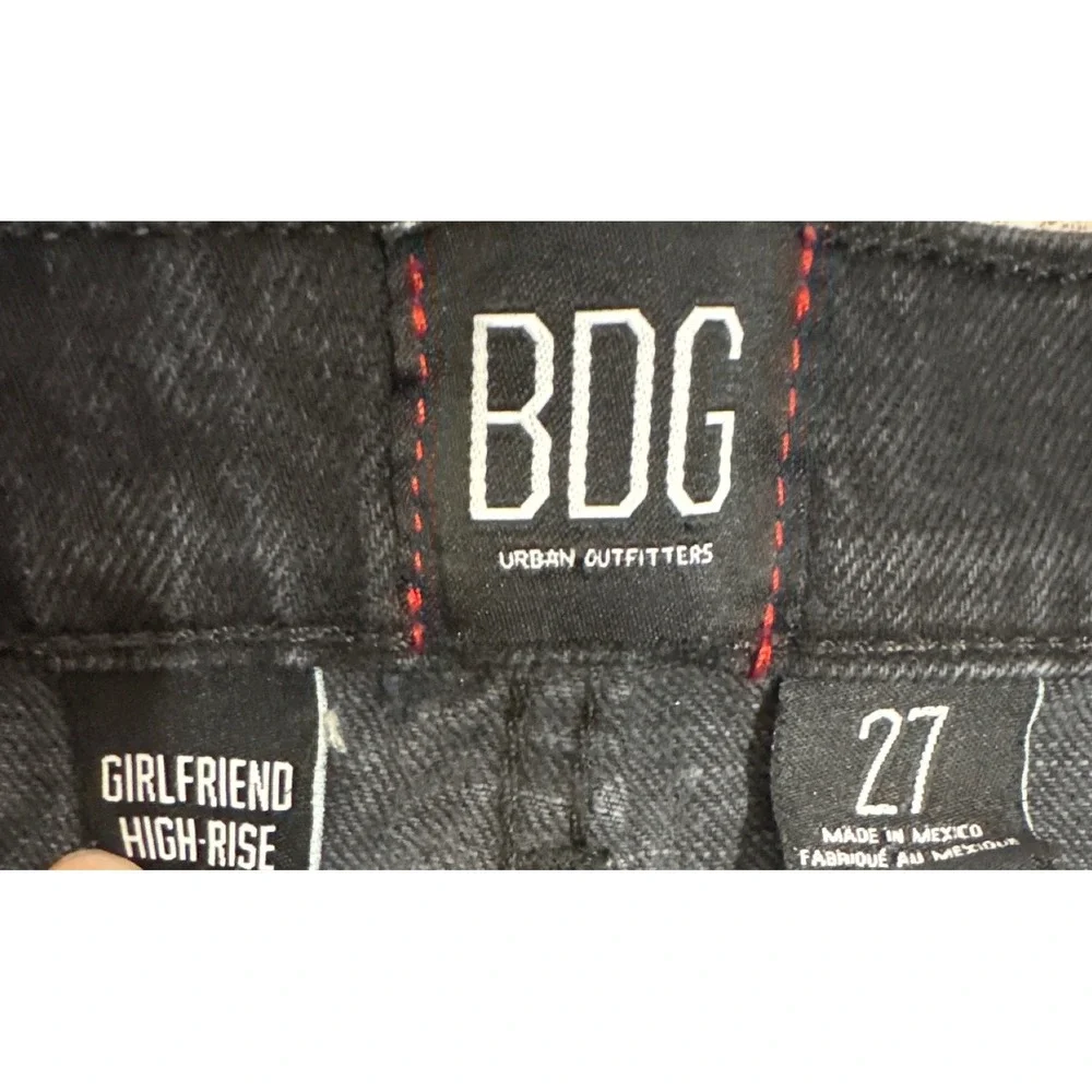 BDG Urban Outfitters‎ Black Girlfriend High Rise Distressed Denim Shorts Size 27